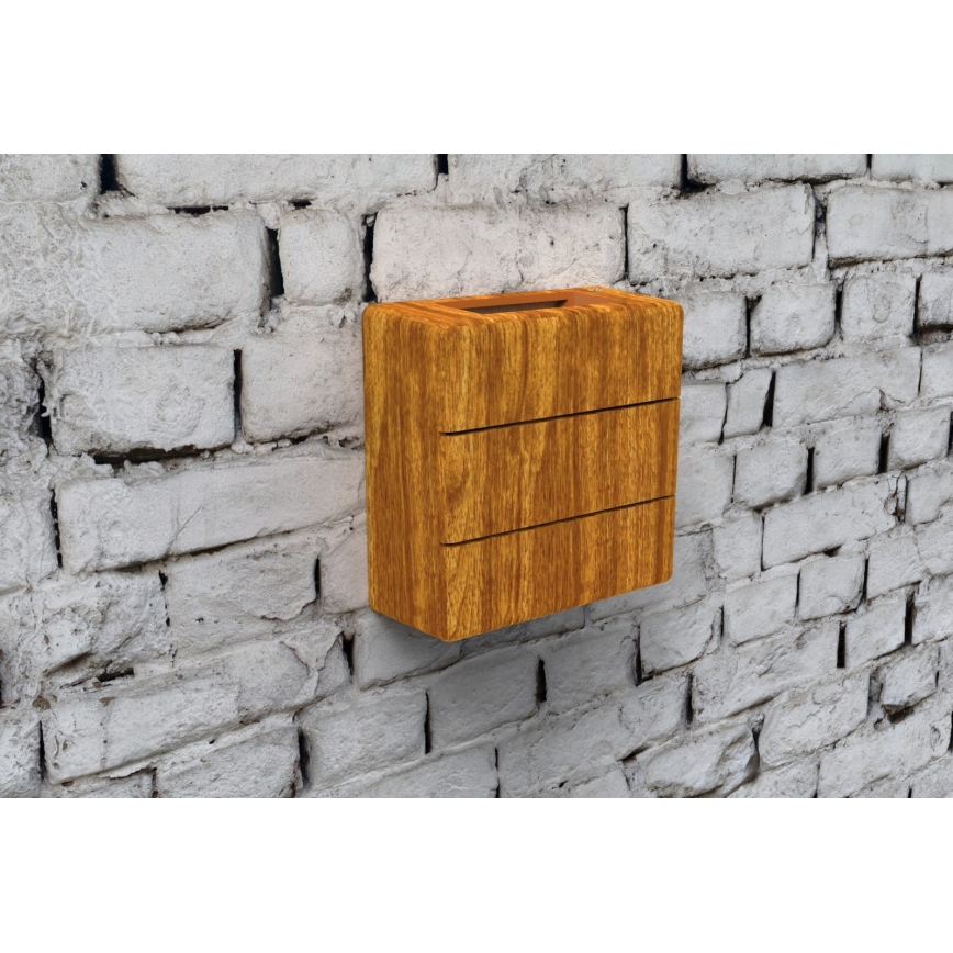 LUXLINE LED Outdoor Wall Light 6W/230V 3000K IP54 - Walnut