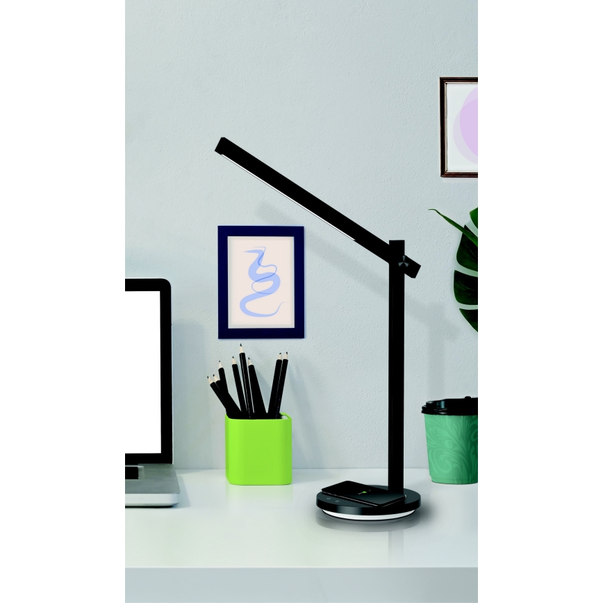 LED Dimmable table lamp with wireless charging QI BEAM LED/18W/230V 2800K/4000K/5000K