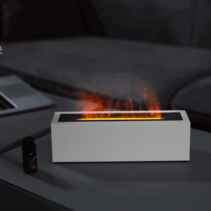LED Aroma diffuser and air humidifier with flame imitation LED/10W/5V