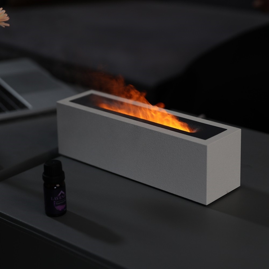 LED Aroma diffuser and air humidifier with flame imitation LED/10W/5V