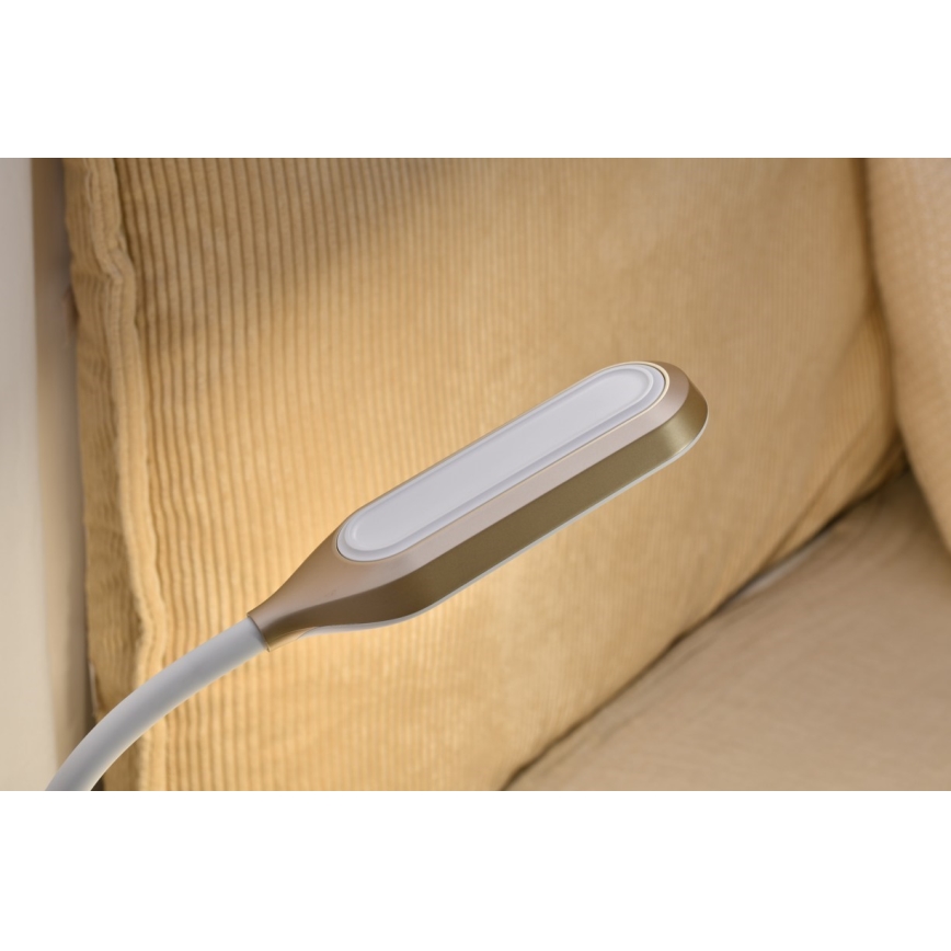 LED RGBW Dimmable table lamp with alarm clock FALCON LED/10W/12V