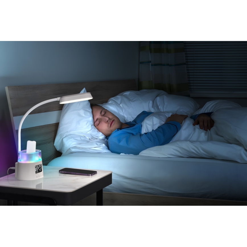 LED RGBW Dimmable table lamp with a pencil holder FALCON LED/10W/5V