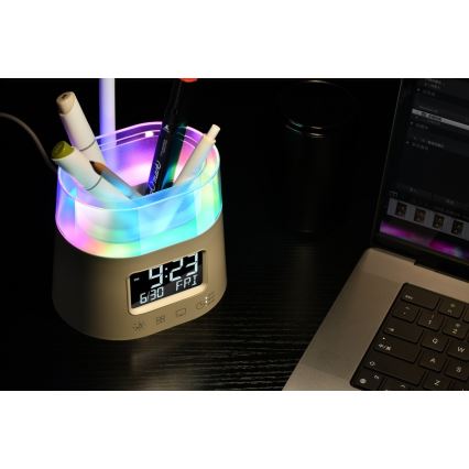 LED RGBW Dimmable table lamp with a pencil holder FALCON LED/10W/5V