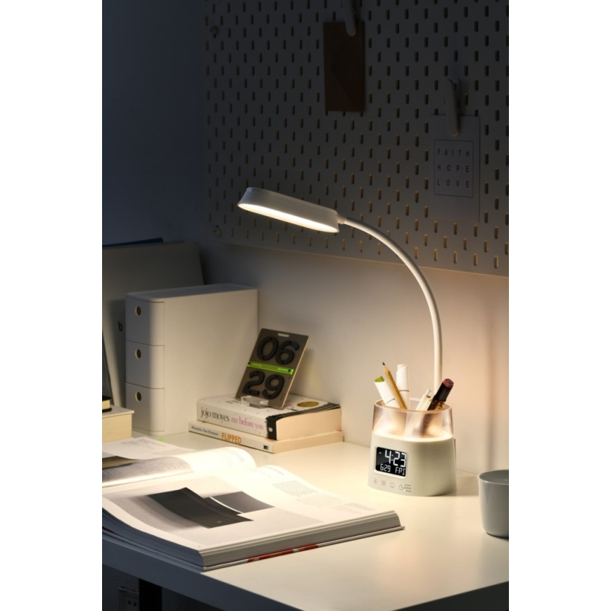 LED RGBW Dimmable table lamp with a pencil holder FALCON LED/10W/5V