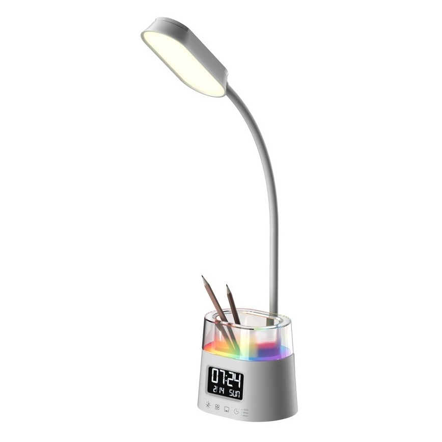 LED RGBW Dimmable table lamp with a pencil holder FALCON LED/10W/5V
