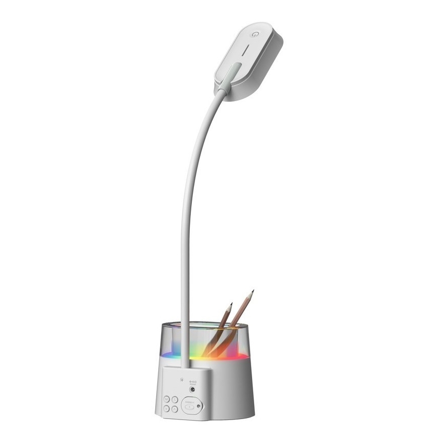 LED RGBW Dimmable table lamp with a pencil holder FALCON LED/10W/5V