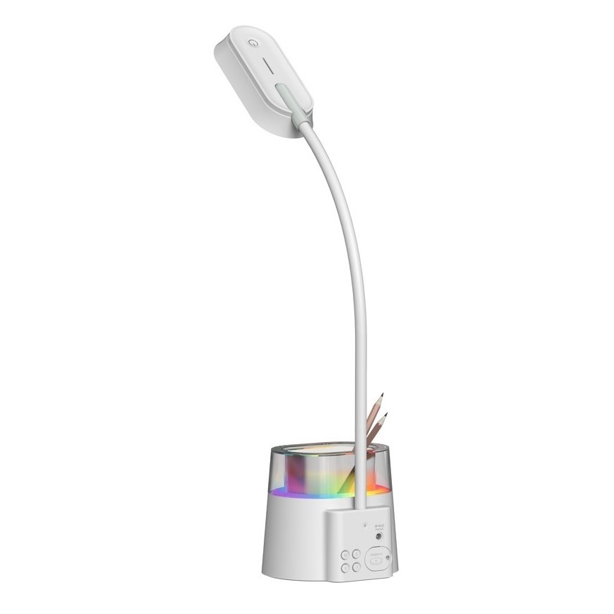 LED RGBW Dimmable table lamp with a pencil holder FALCON LED/10W/5V