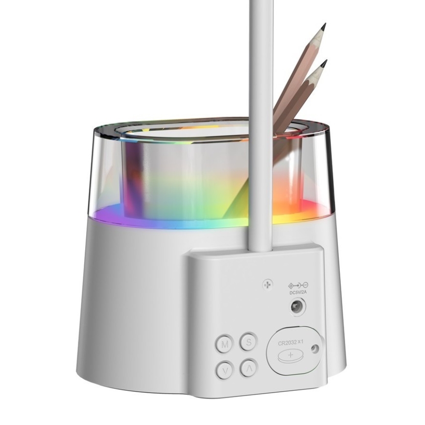 LED RGBW Dimmable table lamp with a pencil holder FALCON LED/10W/5V