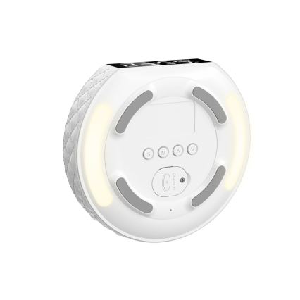 Alarm clock with LCD display and wireless Qi charger 27W/9V white