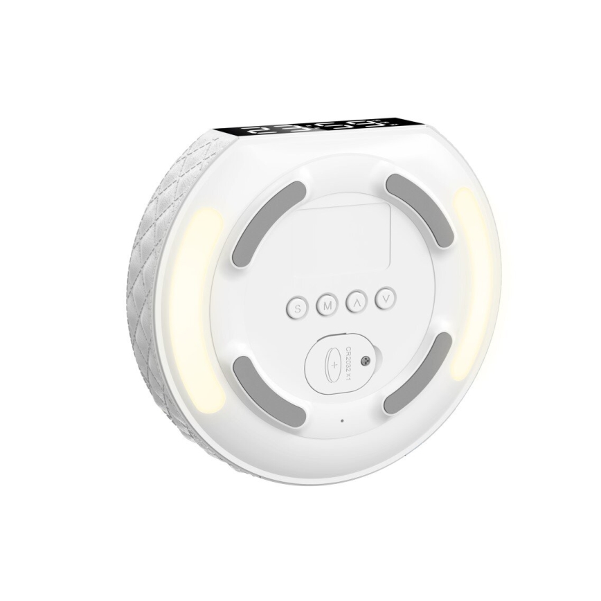 Alarm clock with LCD display and wireless Qi charger 27W/9V white