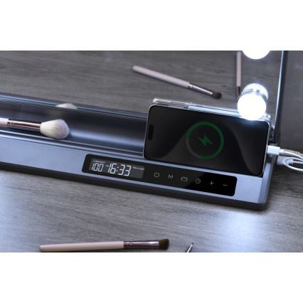 Dimmable HOLLYWOOD LED makeup mirror LED/18W/230V 3000/4200/6000K gray