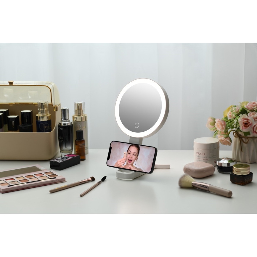 Immax 09103L - LED+CCT Dimmable Cosmetic Mirror SWEET LED/3W/5V White