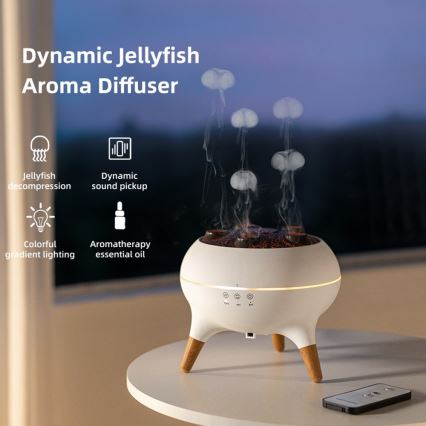 Immax 09104L - JELLYFISH Aroma Diffuser and Air Humidifier LED/11W/5V