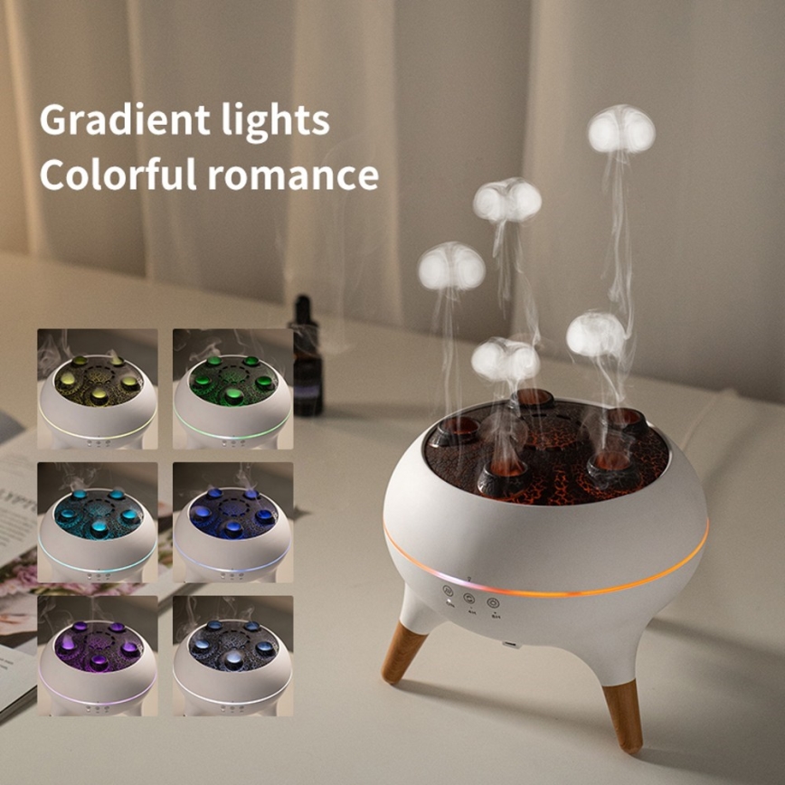 Immax 09104L - JELLYFISH Aroma Diffuser and Air Humidifier LED/11W/5V