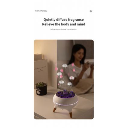 Immax 09104L - JELLYFISH Aroma Diffuser and Air Humidifier LED/11W/5V