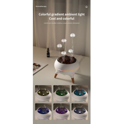 Immax 09104L - JELLYFISH Aroma Diffuser and Air Humidifier LED/11W/5V