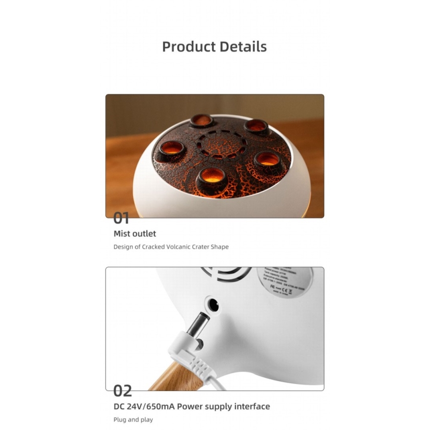 Immax 09104L - JELLYFISH Aroma Diffuser and Air Humidifier LED/11W/5V