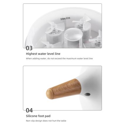Immax 09104L - JELLYFISH Aroma Diffuser and Air Humidifier LED/11W/5V