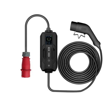 Immax - Portable EV Charging Station for Electric Vehicles, AC Type 2, 16A/380V, 11 kW + 230V Plug, 5 m Cable, Tuya Wi‑Fi