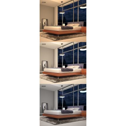 Immax NEO 07022L - LED Dimmable chandelier on a string with remote control AGUJERO LED/39W/230V Tuya