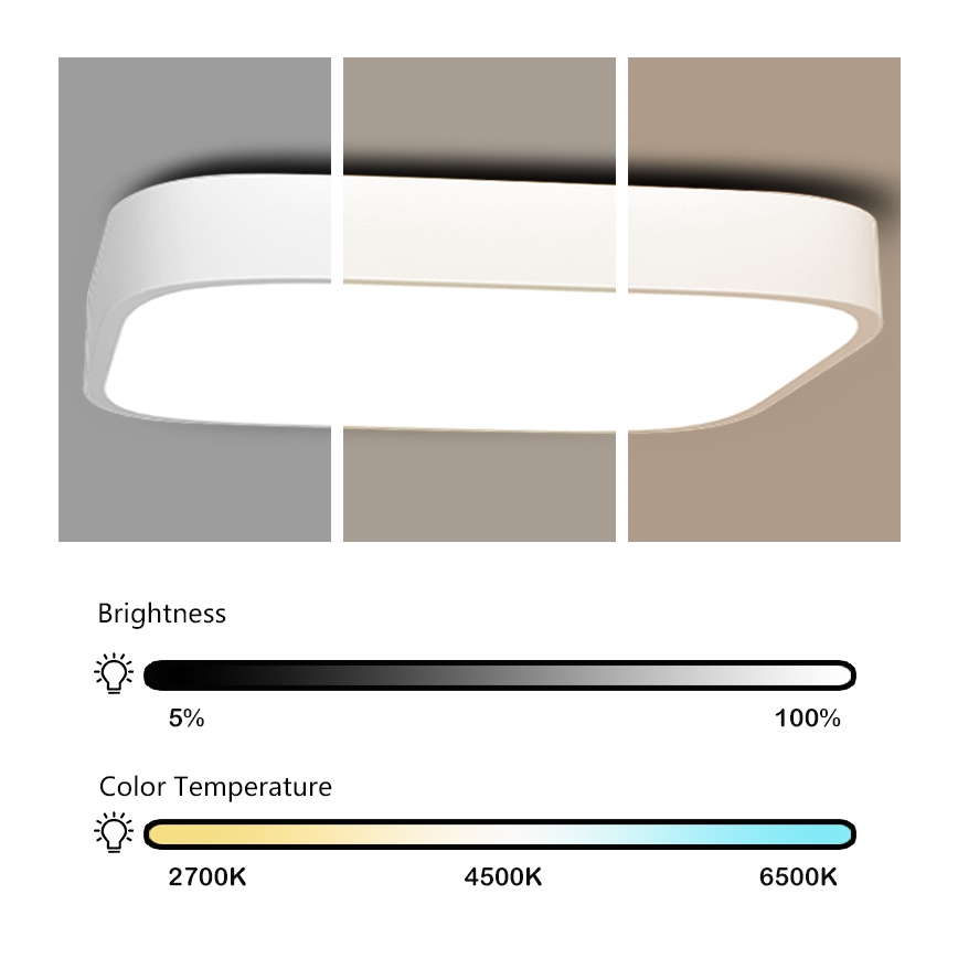 Immax NEO 07042L – LED Dimming Ceiling Light RECUADRO LED/67W/230V + RC Tuya