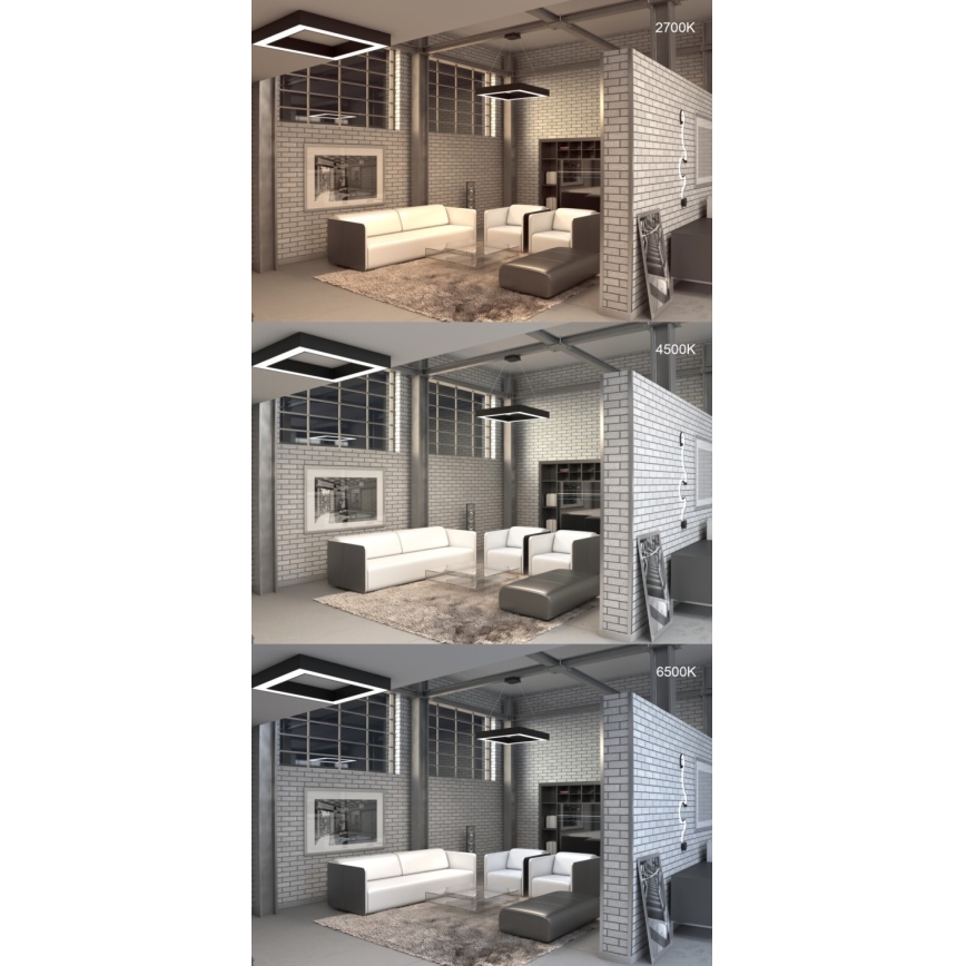 Immax Neo 07072L-15BD - Set 2x LED Dimmable ceiling light CANTO 2xLED/12W/230V + remote control Tuya