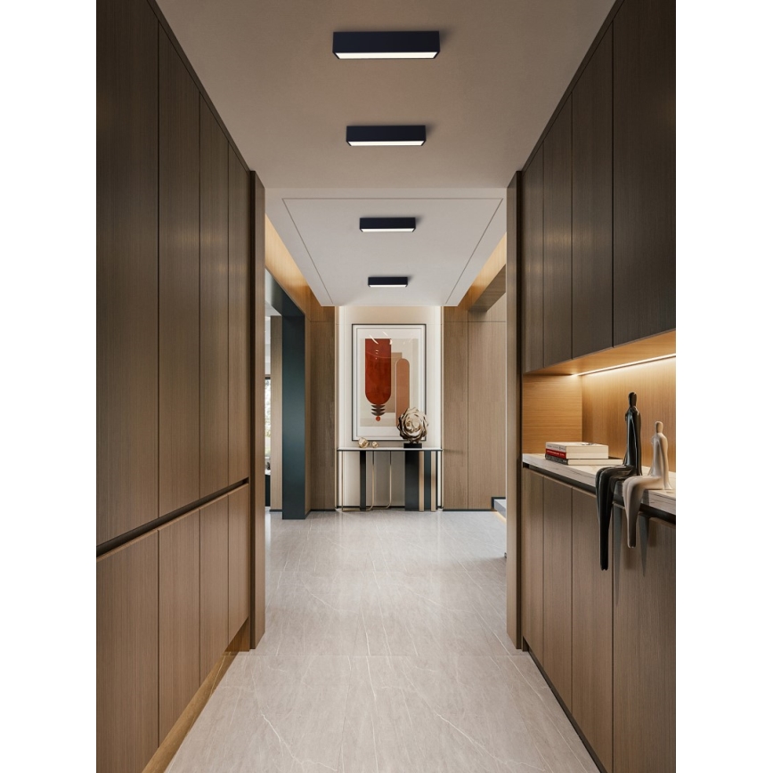 Immax NEO 07074-60 - LED Dimmable ceiling light CANTO LED/34W/230V black Tuya + remote control