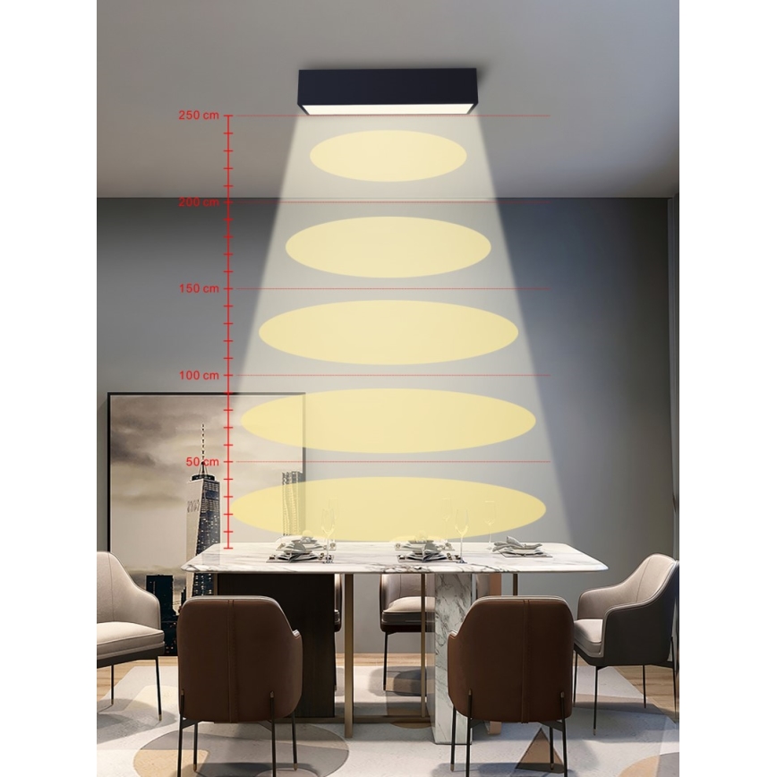 Immax NEO 07074-60 - LED Dimmable ceiling light CANTO LED/34W/230V black Tuya + remote control