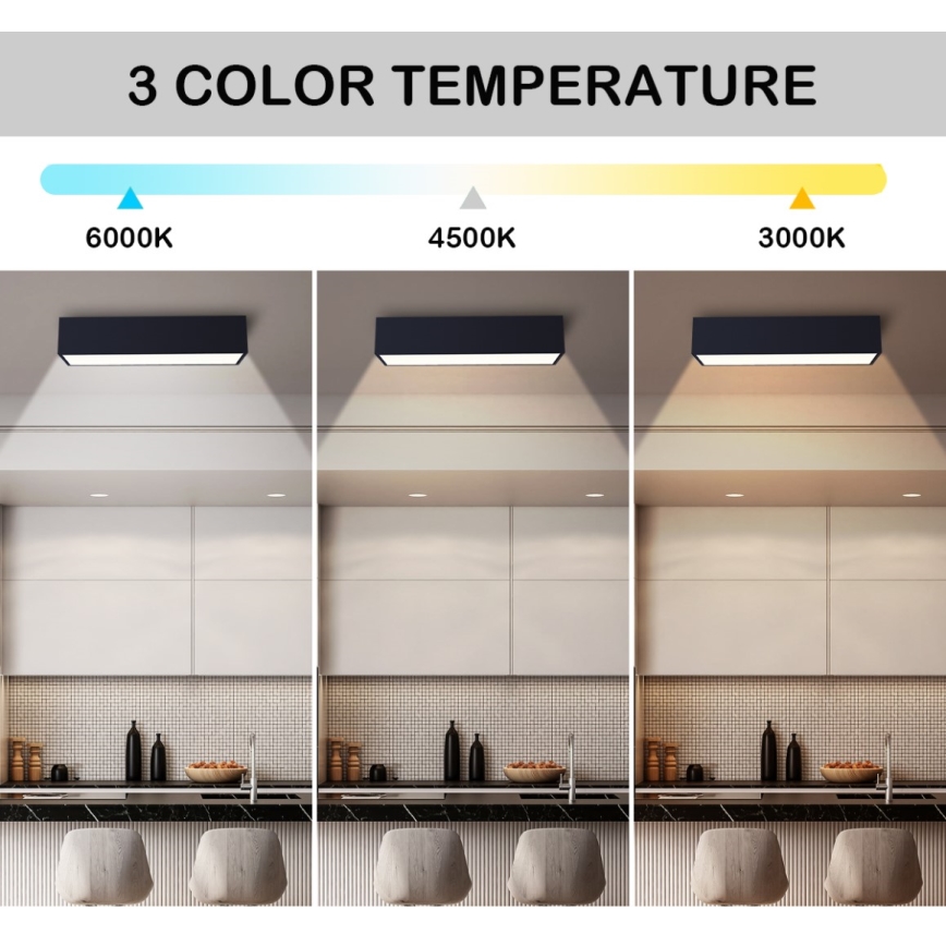Immax NEO 07074-60 - LED Dimmable ceiling light CANTO LED/34W/230V black Tuya + remote control