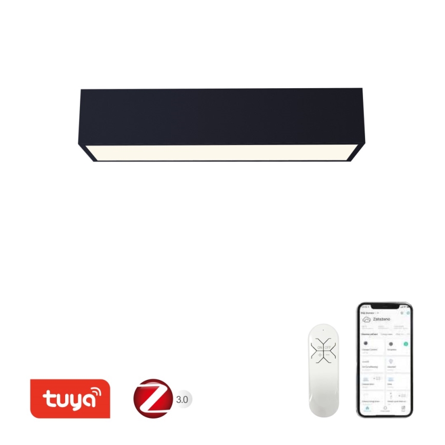 Immax NEO 07074-60 - LED Dimmable ceiling light CANTO LED/34W/230V black Tuya + remote control