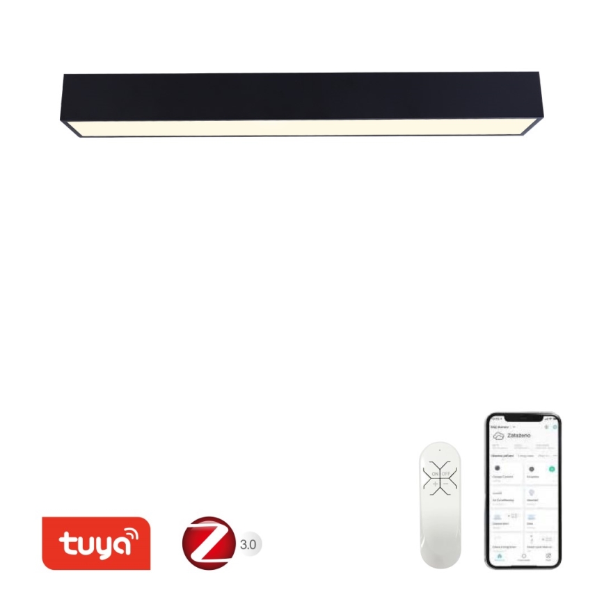 Immax NEO 07074-90 - LED Dimmable ceiling light CANTO LED/50W/230V black Tuya + remote control