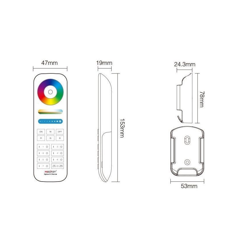 Immax NEO 07087-3 - Universal remote control RGB+CCT MiBOXER Tuya