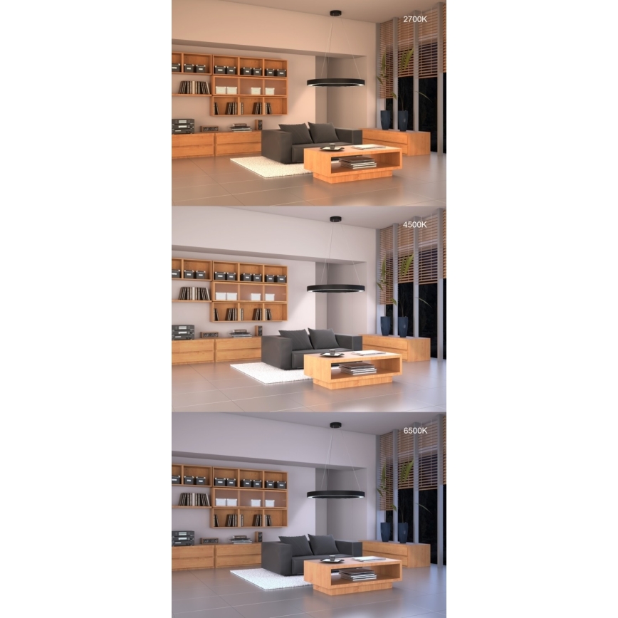 Immax NEO 07091L - LED Dimmable chandelier on a string PASTEL LED/52W/230V 60 cm white Tuya + remote control