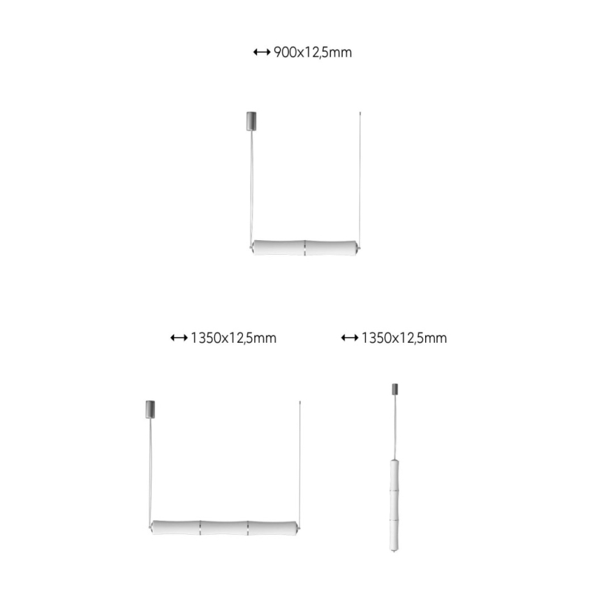 Immax NEO 07102L - LED Dimmable chandelier on a string BAMBOOS LED/30W/230V 90 cm Tuya + remote control
