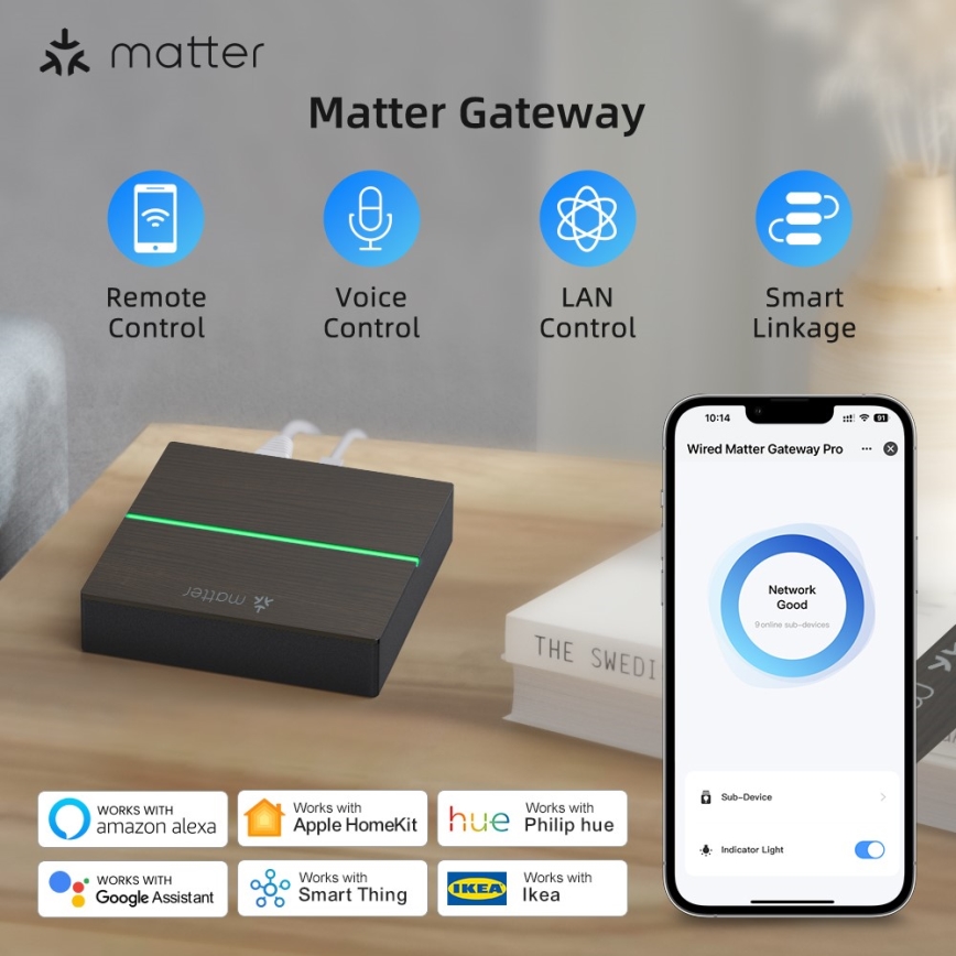 Immax NEO 07117-5 - Smart Matter Bridge (Zigbee 3.0, 230 V, Wi‑Fi)