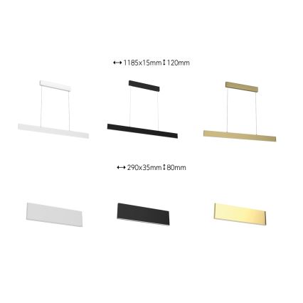 Immax Neo 07128L - LED  Dimmable chandelier on a string LISTON gold LED/18W/230V ZigBee + remote control Tuya