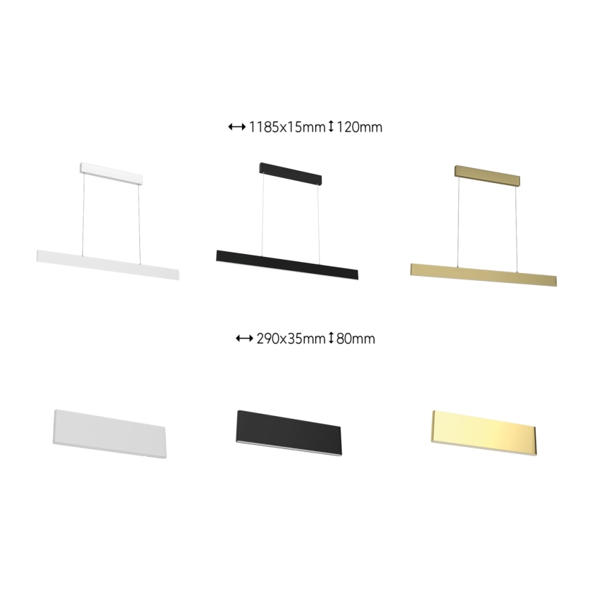 Immax Neo 07128L - LED  Dimmable chandelier on a string LISTON gold LED/18W/230V ZigBee + remote control Tuya