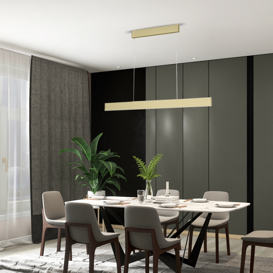 Immax Neo 07128L - LED  Dimmable chandelier on a string LISTON gold LED/18W/230V ZigBee + remote control Tuya