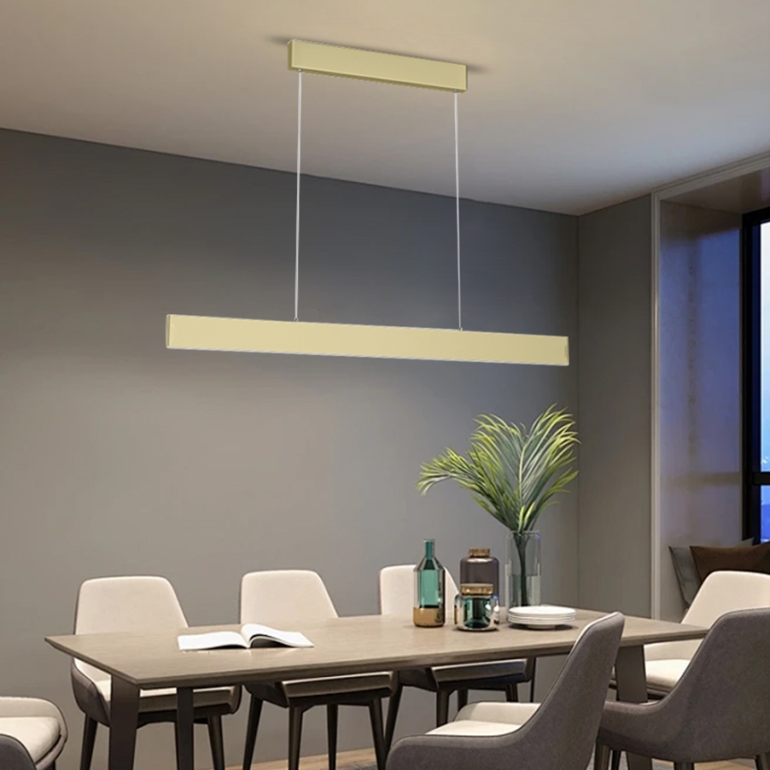 Immax Neo 07128L - LED  Dimmable chandelier on a string LISTON gold LED/18W/230V ZigBee + remote control Tuya