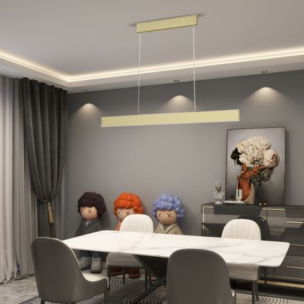 Immax Neo 07128L - LED  Dimmable chandelier on a string LISTON gold LED/18W/230V ZigBee + remote control Tuya