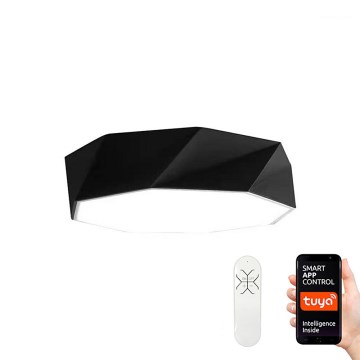 Immax NEO 07130-B40 - LED SMART Dimmable ceiling light DIAMANTE black LED/31W/230V + remote control 40cm Tuya ZigBee
