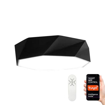 Immax NEO 07130-B60 - LED SMART Dimmable ceiling light DIAMANTE black LED/43W/230V + remote control 60cm Tuya ZigBee