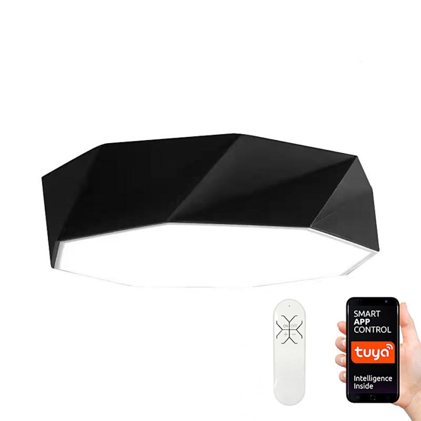Immax NEO 07130-B80 - LED SMART Dimmable ceiling light black DIAMANTE LED/60W/230V + remote control 80cm Tuya ZigBee