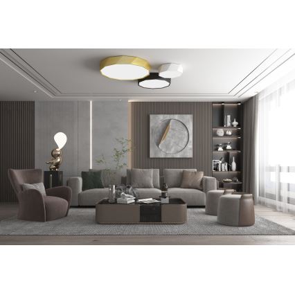 Immax NEO 07130-B80 - LED SMART Dimmable ceiling light black DIAMANTE LED/60W/230V + remote control 80cm Tuya ZigBee
