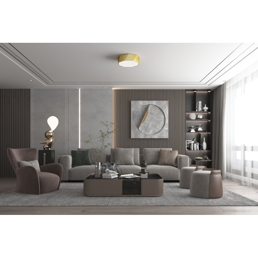 Immax NEO 07132-G40 - LED SMART Dimmable ceiling light DIAMANTE LED/31W/230V gold 40 cm Tuya ZigBee + remote control
