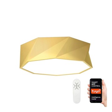 Immax NEO 07132-G40 - LED SMART Dimmable ceiling light DIAMANTE LED/31W/230V gold 40 cm Tuya ZigBee + remote control