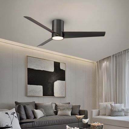 Immax NEO 07135-B - LED Ceiling fan FRESH LED/18W/230V Wi-Fi Tuya black + remote control