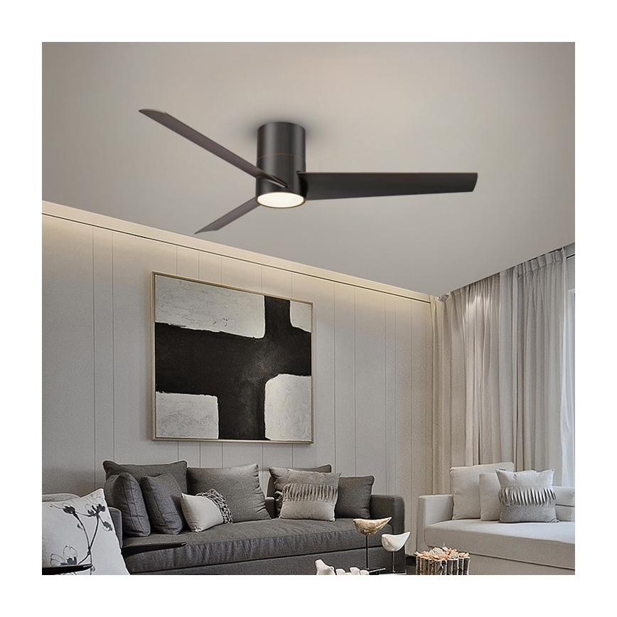 Immax NEO 07135-B - LED Ceiling fan FRESH LED/18W/230V Wi-Fi Tuya black + remote control