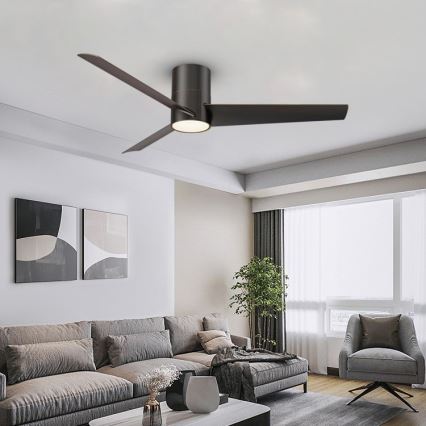 Immax NEO 07135-B - LED Ceiling fan FRESH LED/18W/230V Wi-Fi Tuya black + remote control