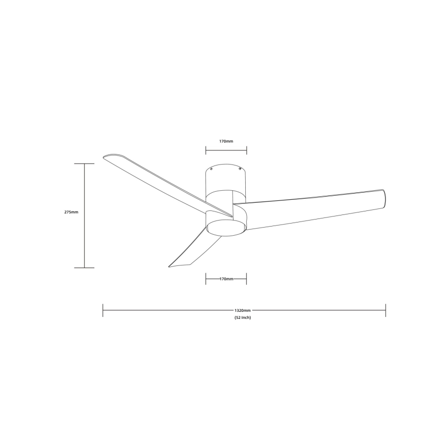 Immax NEO 07135-B - LED Ceiling fan FRESH LED/18W/230V Wi-Fi Tuya black + remote control